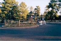 Parking lot at the Yavapai Lodge.