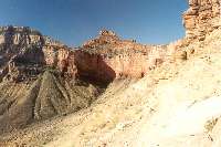 A look back at the trail below the switchbacks.