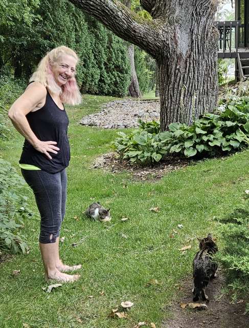 Debbie with Juliet and Tigger