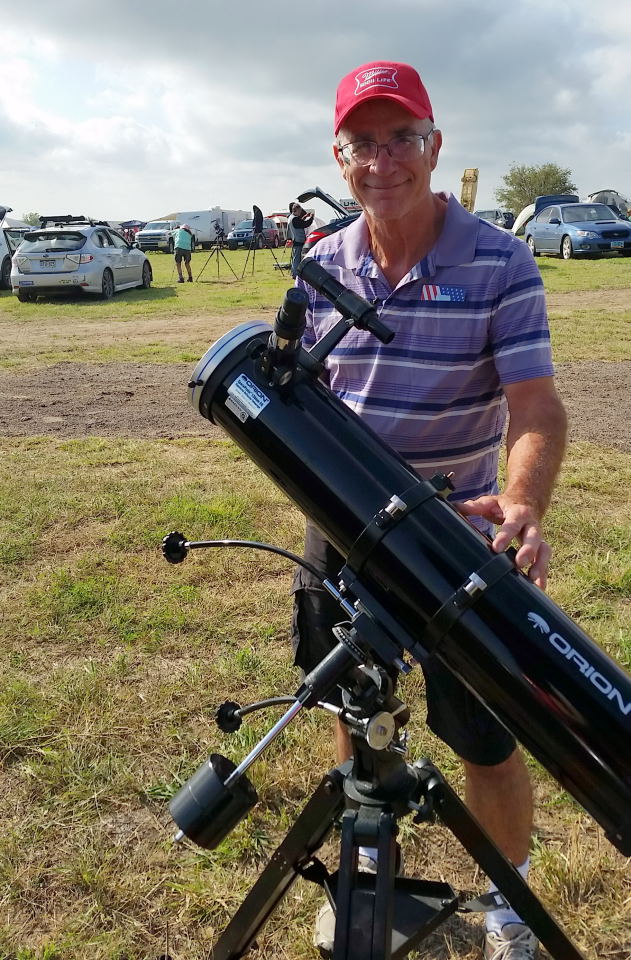 Gene at the telescope