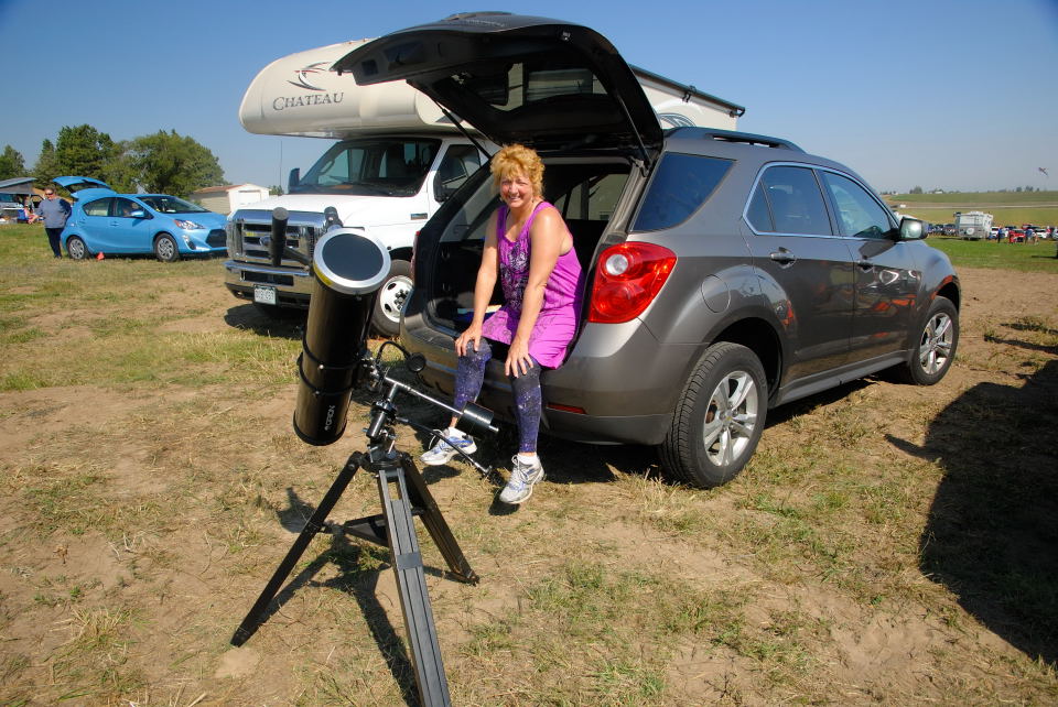 Debbie at the eclipse