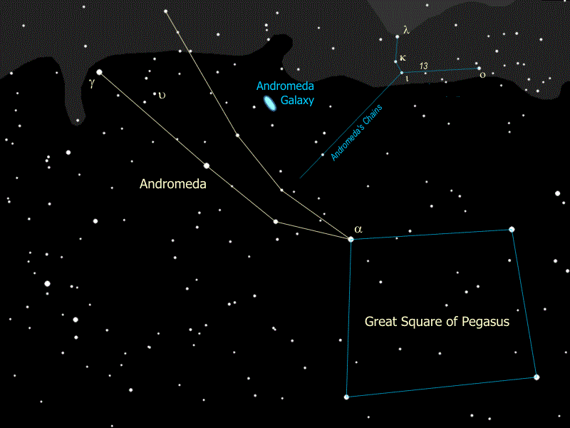 Andromeda Galaxy Finder Chart