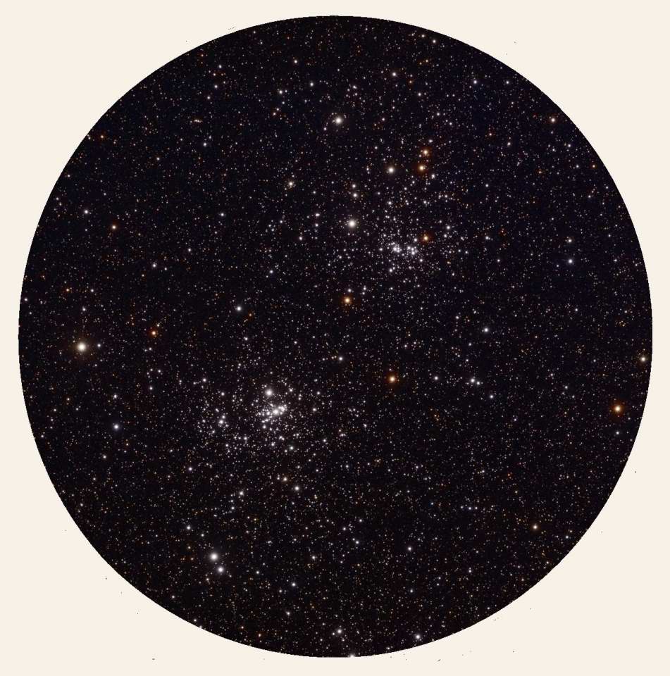 Double Cluster in a small telescope - MAS image