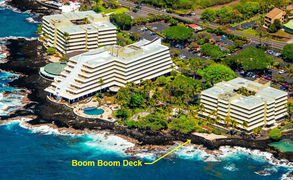 Royal Kona Resort - Boom Boom Deck labeled.